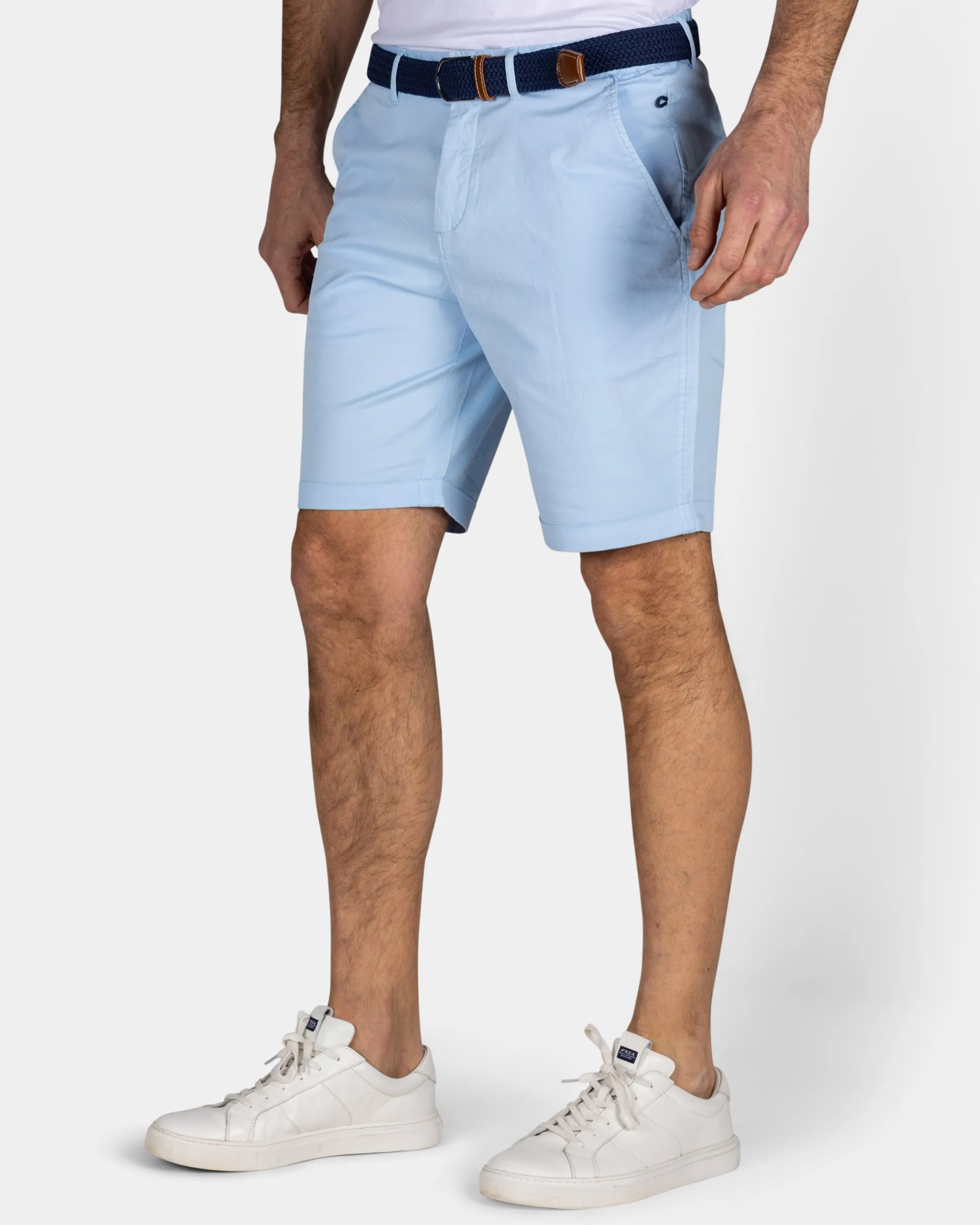 Light Blue Cotton Chino Shorts