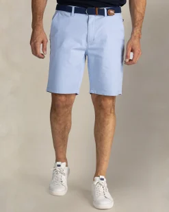 Light blue cotton shorts with stretch