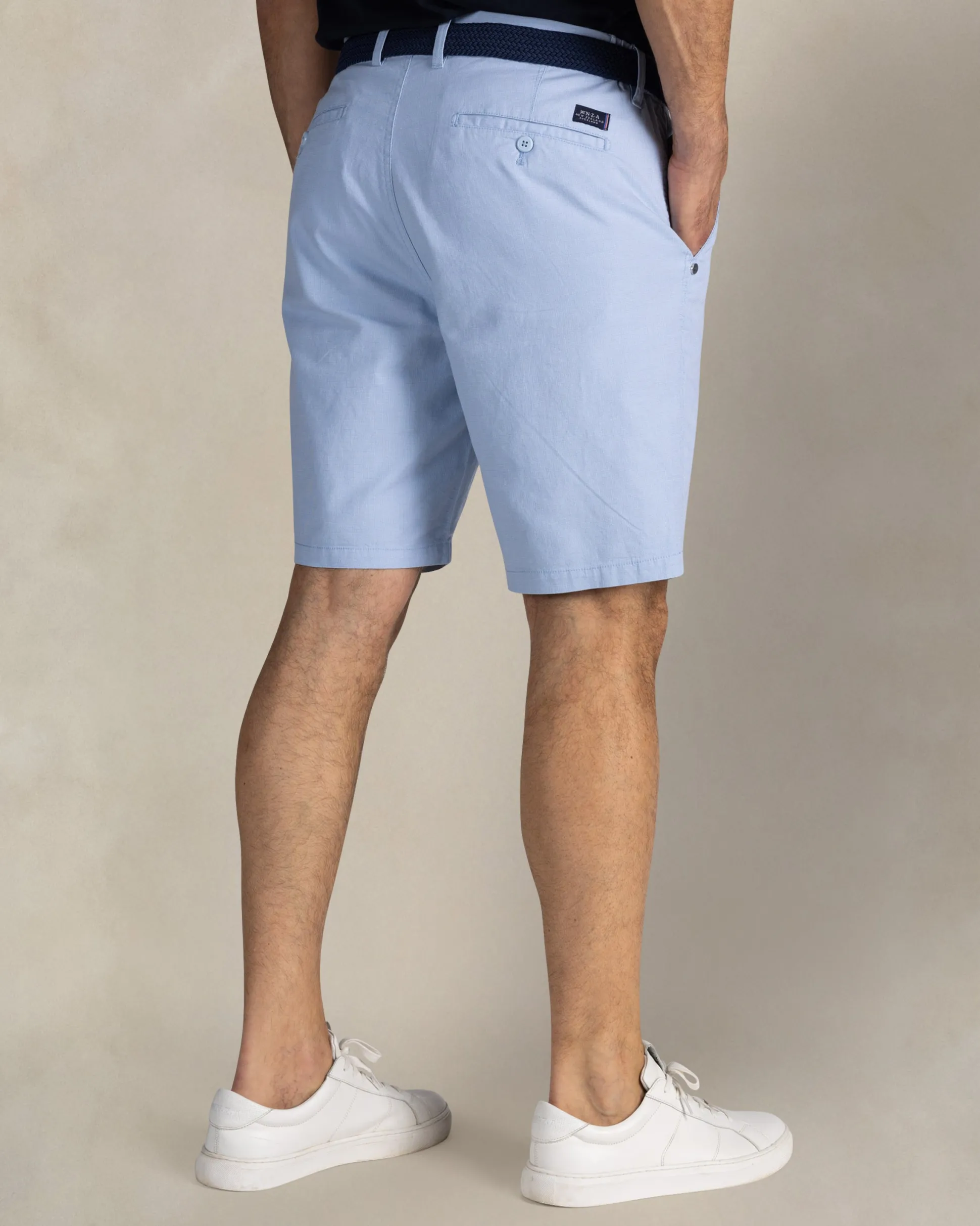 Light blue cotton shorts with stretch