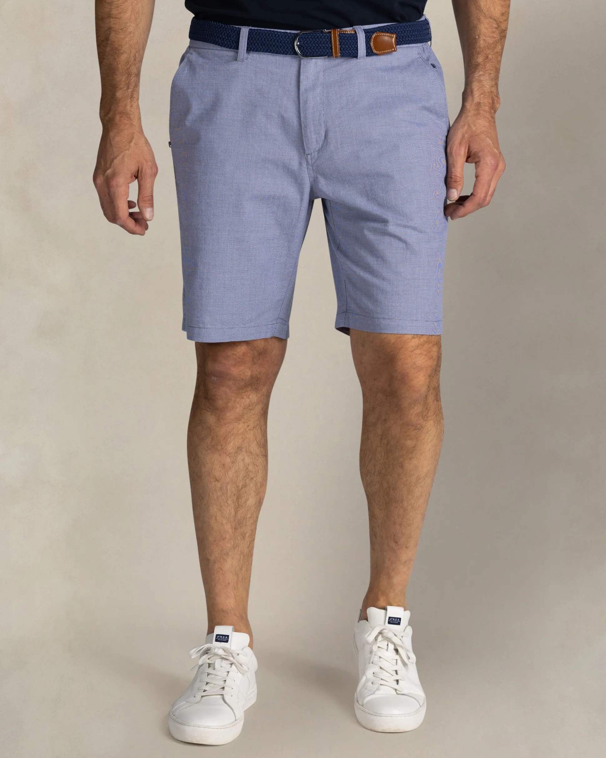 Light blue cotton stretch shorts