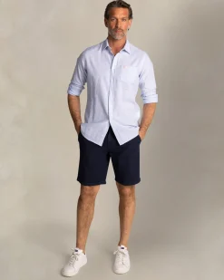 Light blue cotton-linen shirt