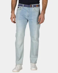 Light blue jeans with stretch
