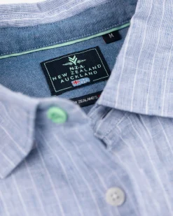 Light blue linen shirt - Dusk Navy