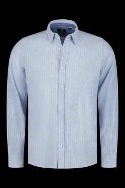 Light blue linen shirt - Dusk Navy
