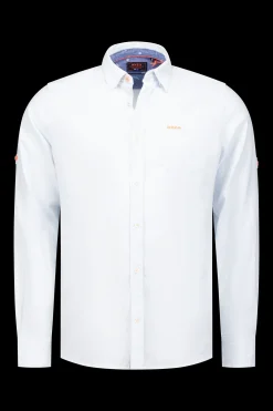 Light blue linen shirt with stretch - Light Sky