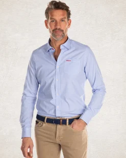 Light blue long sleeved cotton shirt - liGht Blue