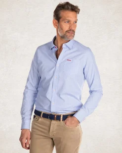 Light blue long sleeved cotton shirt - liGht Blue