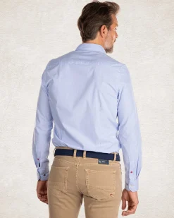 Light blue long sleeved cotton shirt - liGht Blue