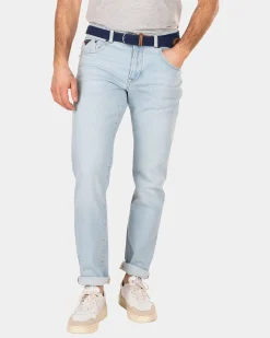 Light blue 5-pocket stretch jeans - Bleach Denim