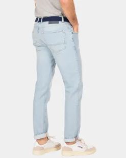Light blue 5-pocket stretch jeans - Bleach Denim