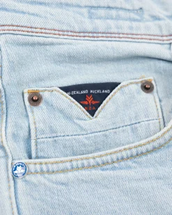 Light blue 5-pocket stretch jeans - Bleach Denim