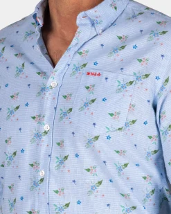 Light blue printed shirt
