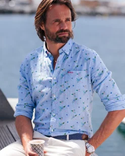 Light blue printed shirt