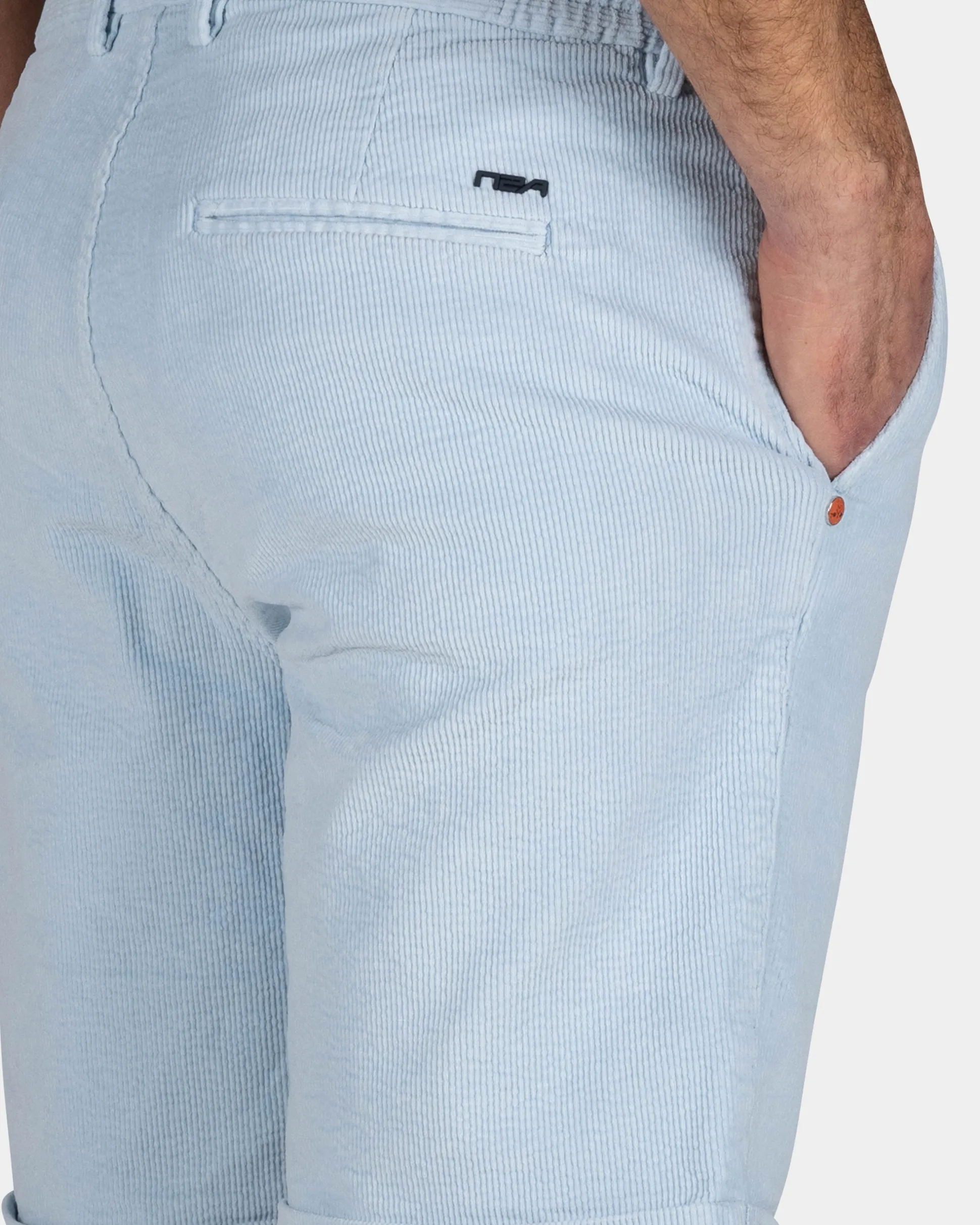 Light Blue Ribbed Shorts