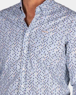 Light blue shirt with dots