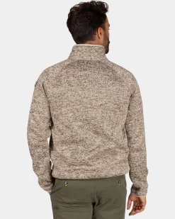 Light brown fleece cardigan - Chestnut