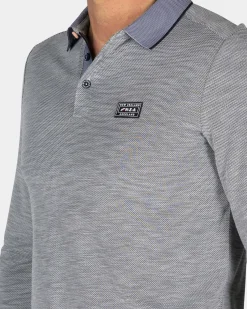 Light gray long sleeve polo