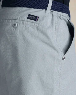 Light green cotton chino stretch shorts