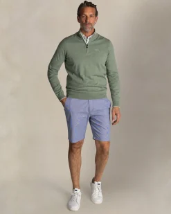 Light green cotton half zip