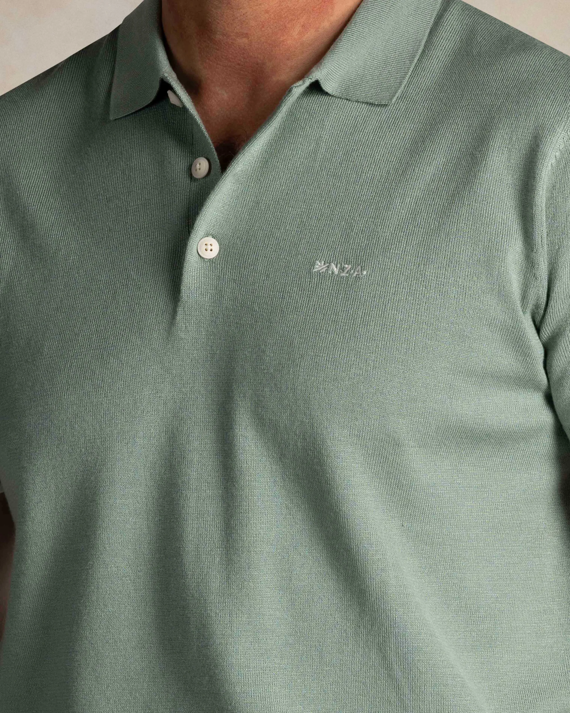 Light green knitted polo