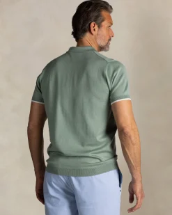 Light green knitted polo