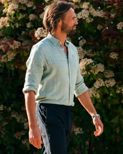 Light green linen shirt