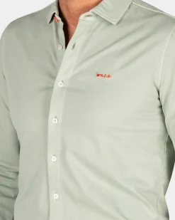 Light green linen shirt - Dusty Army