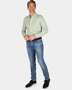 Light green linen shirt - Dusty Army