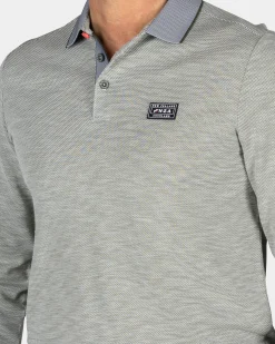 Light green long sleeve polo