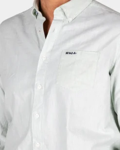 Light green solid cotton shirt