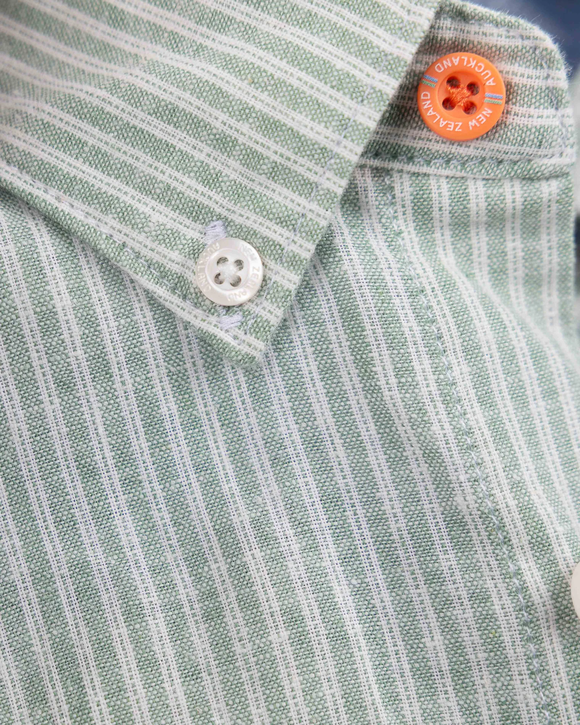 Light green striped linen shirt