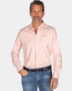 Light pink solid cotton shirt