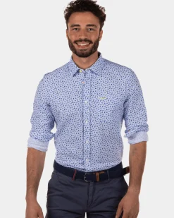 Lightblue cotton shirt Onoke - Light Blue