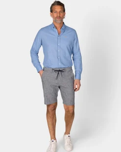 Linen Blue Long Sleeve Shirt