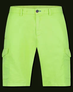 Linen cargo shorts Luitpold - Cellery Neon Green