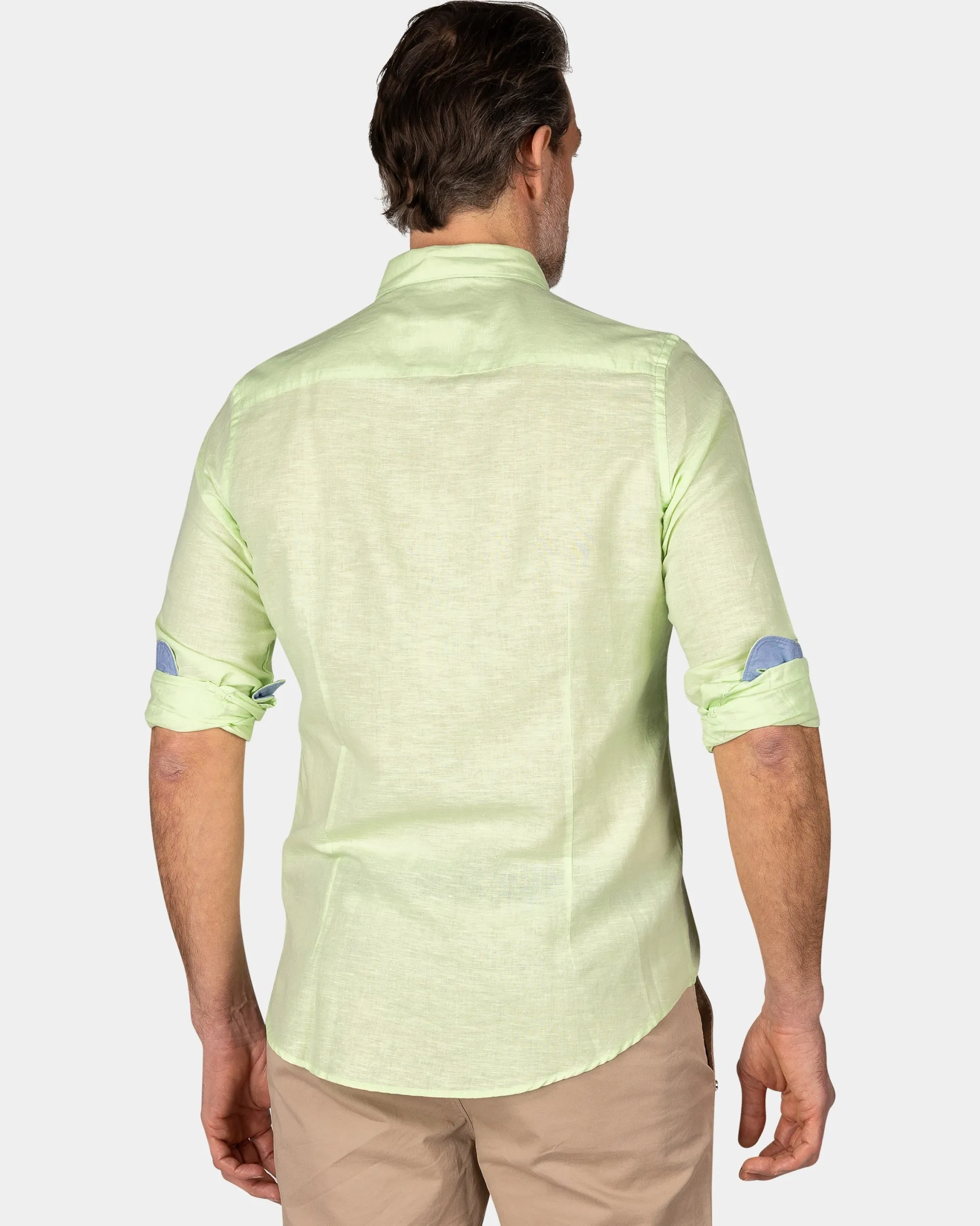 Linen Mint Green Long Sleeve Shirt