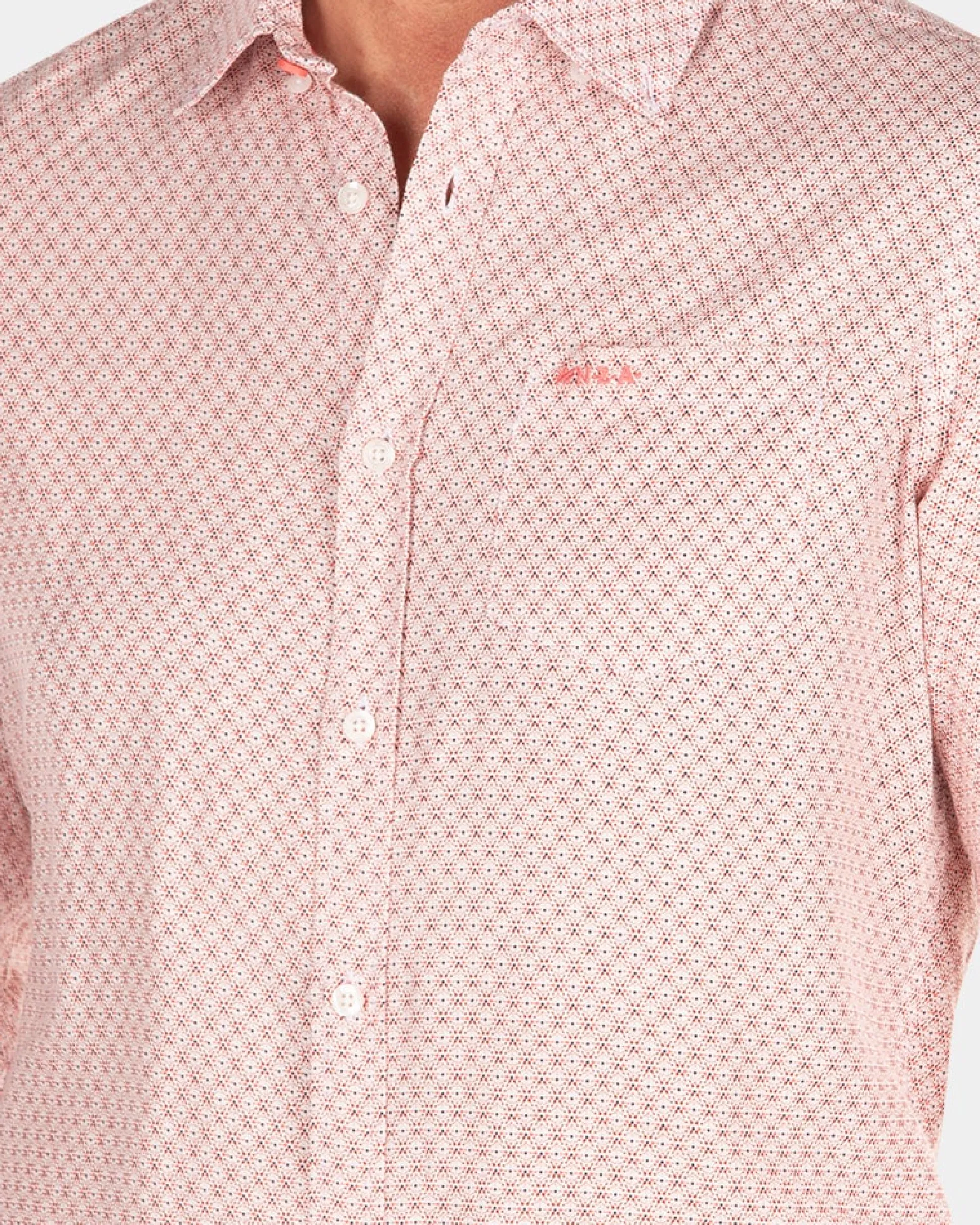 Linen shirt with dotted print - Red Cider