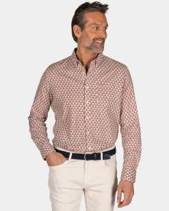 Linen shirt with print