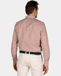 Linen shirt with print