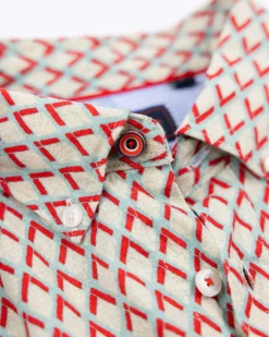 Linen shirt with print