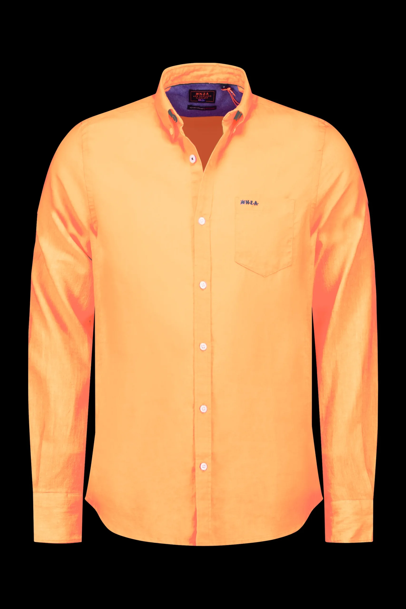 Linen shirt with stretch - Fresh Orange