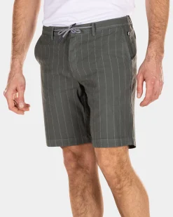 Linen short chinos - Chalk Green