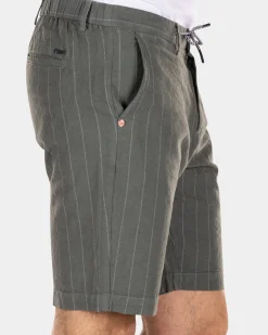 Linen short chinos - Chalk Green