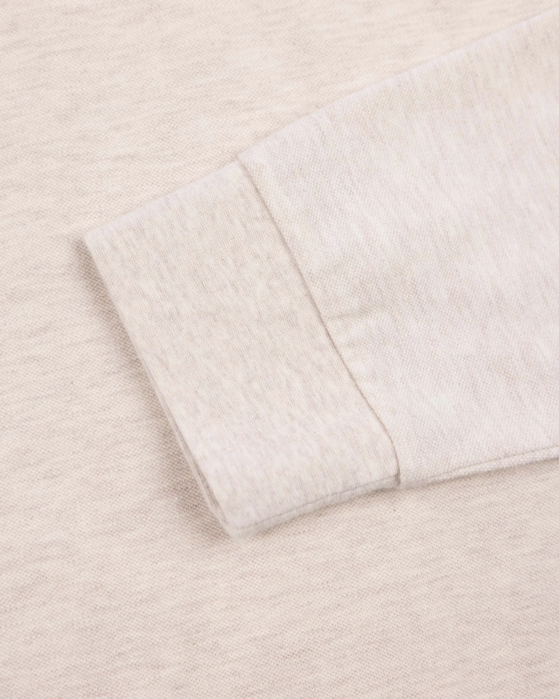 Long sleeve cotton beige polo