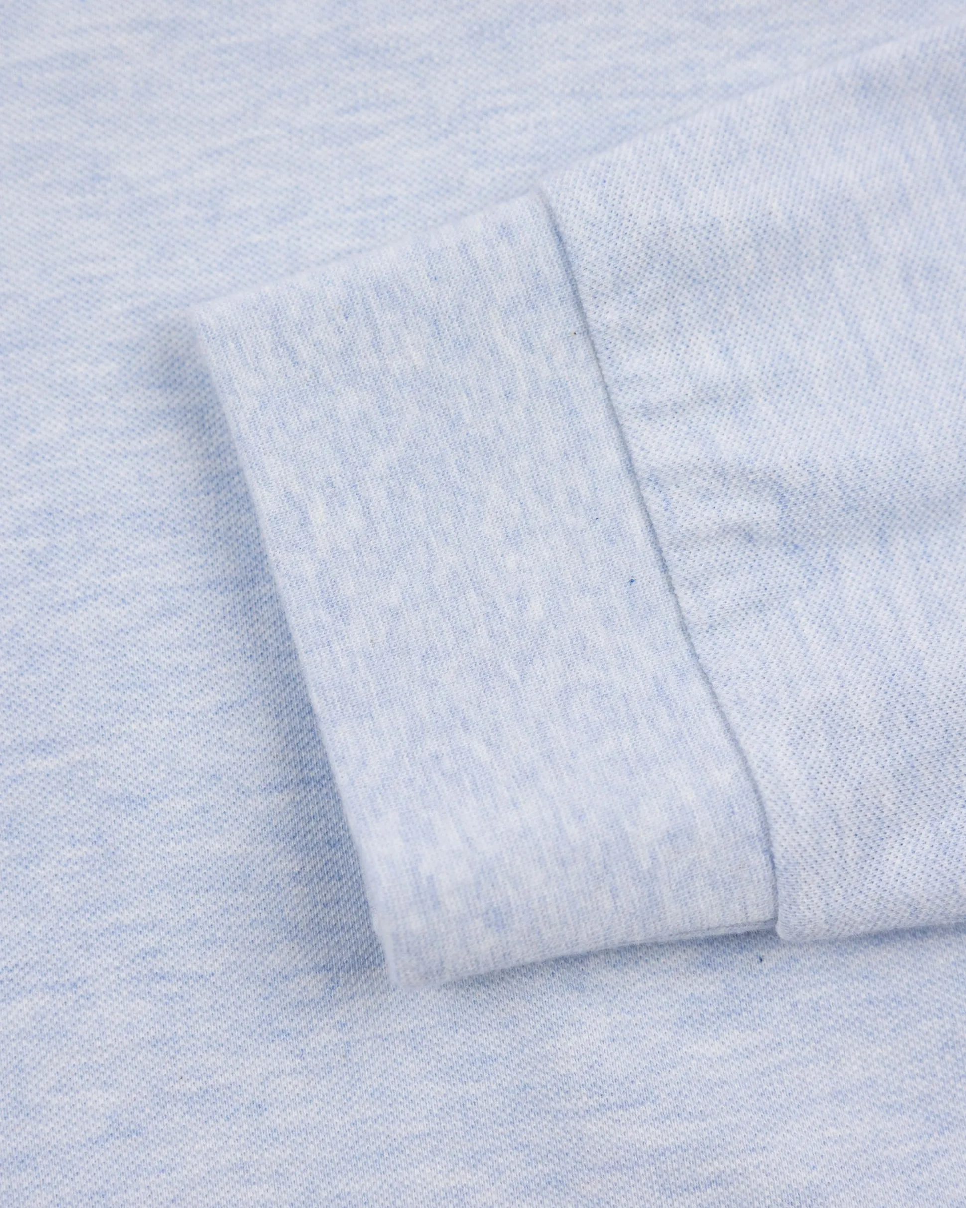 Long sleeve cotton blue polo