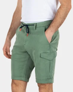 Lyocell cotton cargo shorts - Active Army