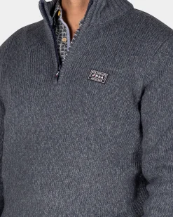Mottled gray wool pullover - Ash Grey