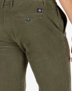 Napier Corduroy chino pants - Rock Green