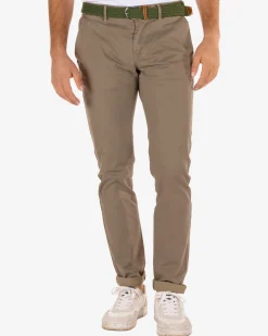Napier Twill Stretch Print chino pants - Clay Brown