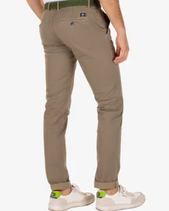 Napier Twill Stretch Print chino pants - Clay Brown